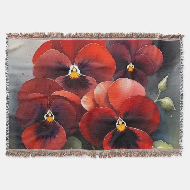 Couverture Jolie peinture d'aquarelle aux panneaux rouges (Devant)