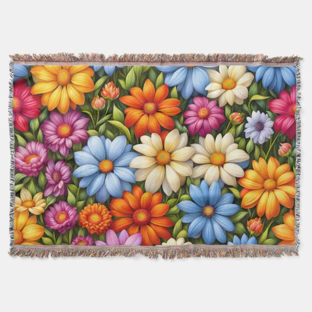 Couverture Jolies fleurs, aux couleurs vives (Devant)