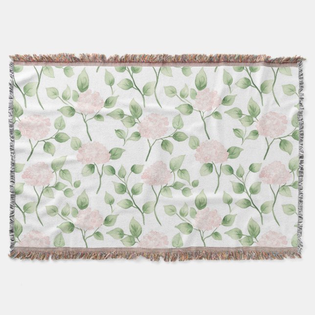 Couverture Jolies Fleurs Roses Feuilles Vertes   (Devant)