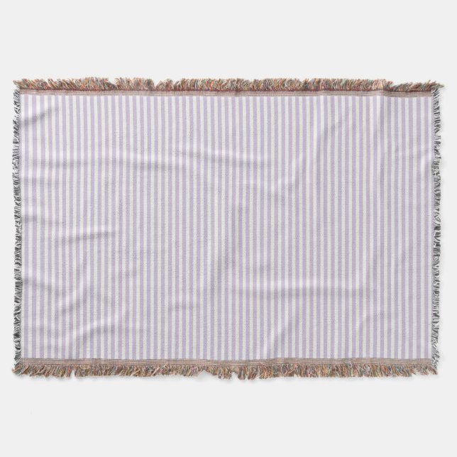Couverture Jolies rayures blanches lavande   (Devant)