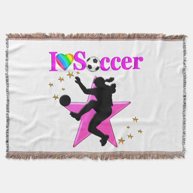 COUVERTURE JOLIMENT ROSE J'AIME LA CONCEPTION DE FOOTBALL (Devant)