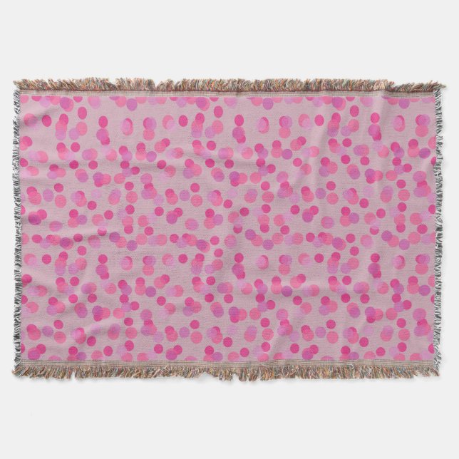 Couverture jolis pois roses (Devant)