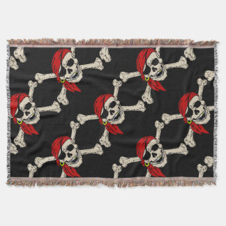 Couverture Jolly roger Pirate Os crâne Rouge Bandanna