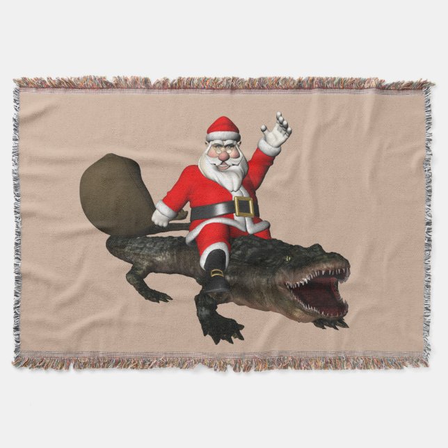 Couverture Jolly Santa Claus Monte Un Alligator (Devant)