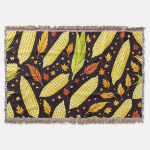 Couverture Jour de la récolte du Motif de maïs Autumn Fleece
