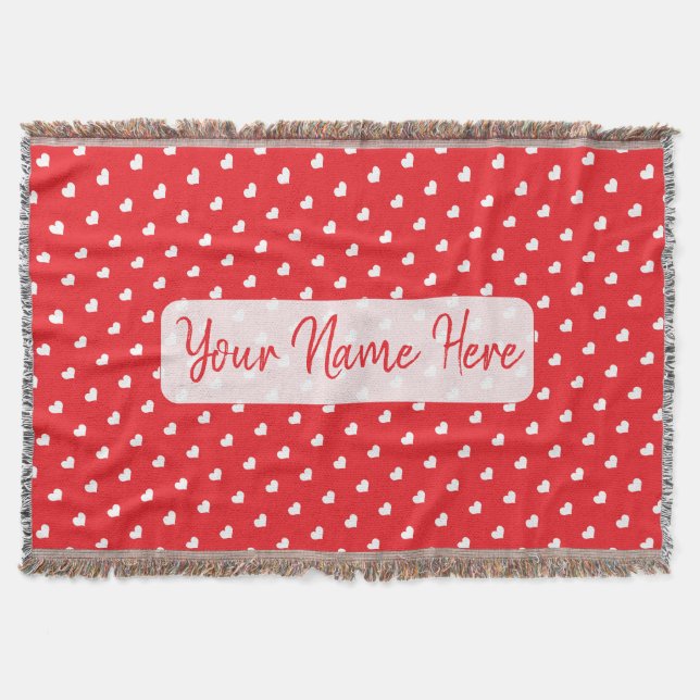 Couverture Joyeuse Saint-Valentin Moderne Motif d'Amour (Devant)
