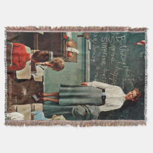 Couverture Joyeux anniversaire, Miss Jones par Norman Rockwel