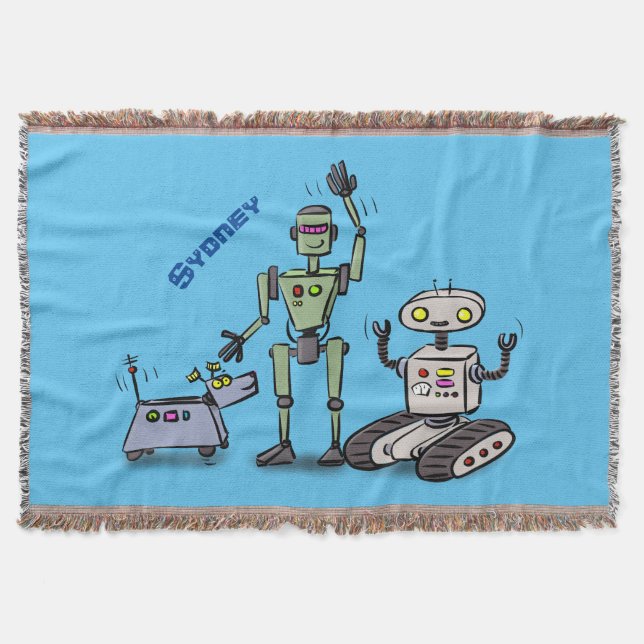 Couverture Joyeux joli dessin de trois robots trio (Devant)