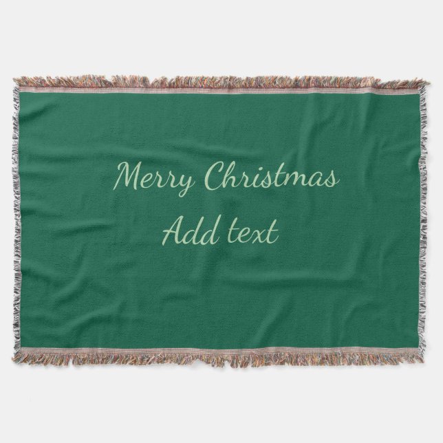 Couverture Joyeux Noël vert plaine solo arrière - plan vacanc (Devant)