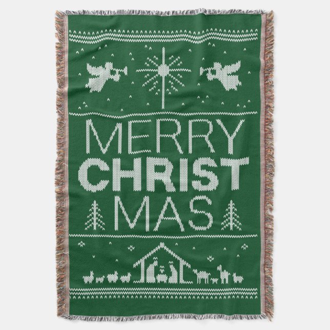Couverture Joyeux pull de Noël Christian Jesus Dieu (devant Vertical)