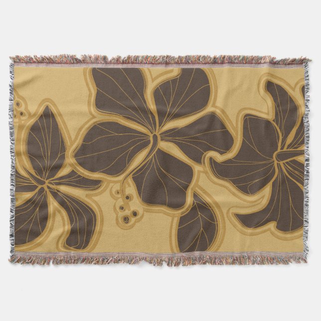 Couverture Kailua Hibiscus Hawaiian Floral Thon Blanket (Devant)