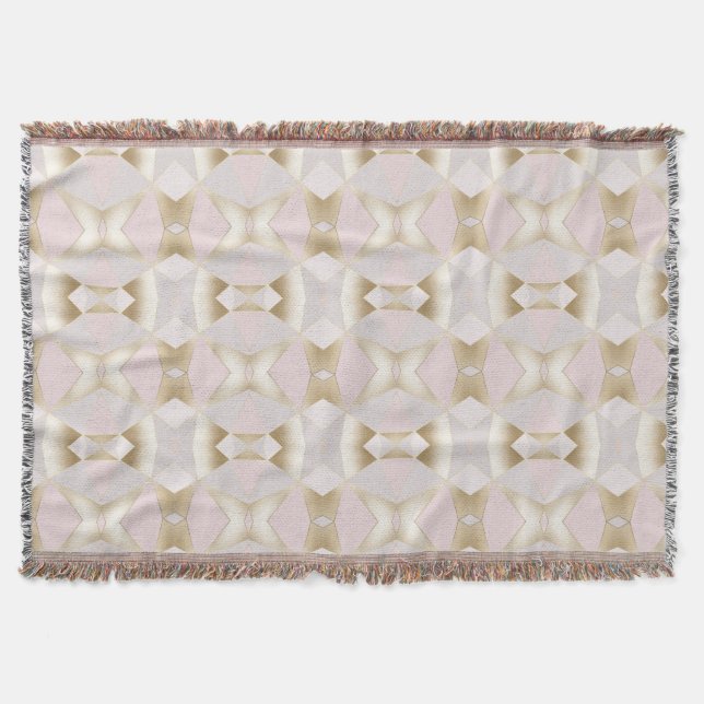Couverture Kaleidoscope d'or rose Glam moderne géométrique (Devant)