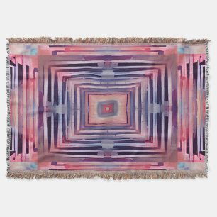 Couverture Kaléidoscope rose et bleu Pastel Jeter la couvertu