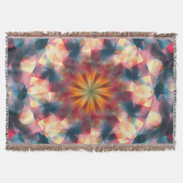 Couverture Kaleidoscopique Prismatique Mandala (Devant)