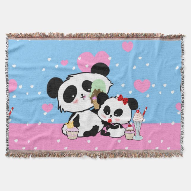 Couverture Kawaii Panda Ours Mignonne Drôle Noms Cadeaux (Devant)