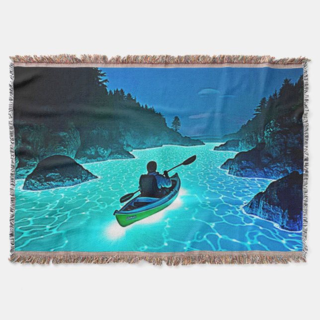 Couverture Kayak dans la conception de l'eau brillante (Devant)