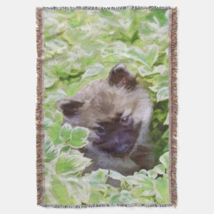 Couverture Keeshond Puppy in the Garden Peinture Art original
