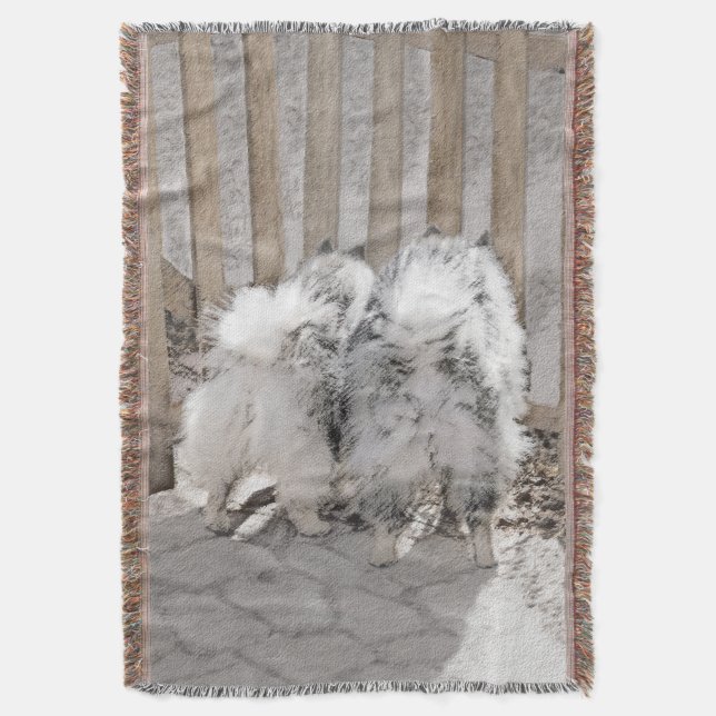 Couverture Keeshonds at the Gate Painting - Original Dog Art (devant Vertical)