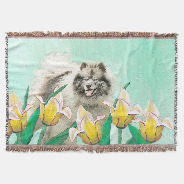 Couverture Keeshony in Tulips Peinture mignonne Original Chie (Devant)
