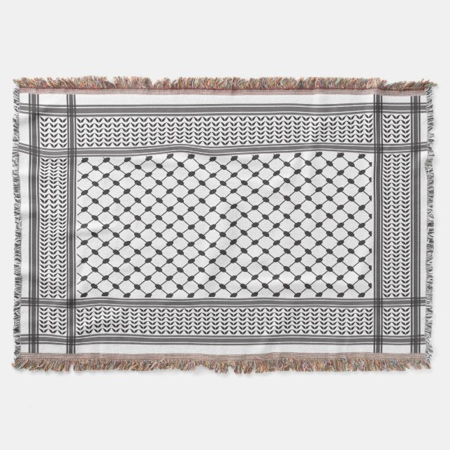 Couverture Keffiyeh Motif palestinien (Devant)