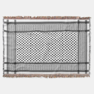 Couverture Keffiyeh Palestine Motif noir