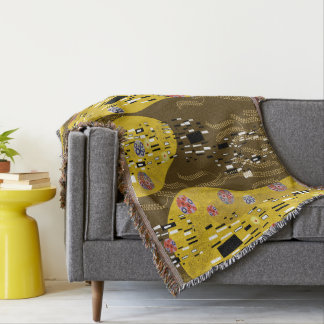 Couverture Klimt Inspiré Or Motif Art Nouveau Le Baiser