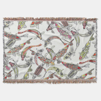 Couverture koi chanceux blanc