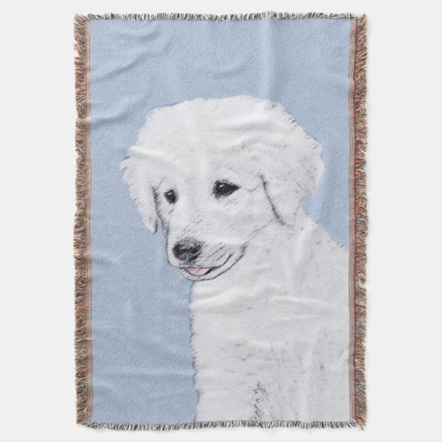 Couverture Kuvasz Peinture - Cute Original Chien Art (devant Vertical)