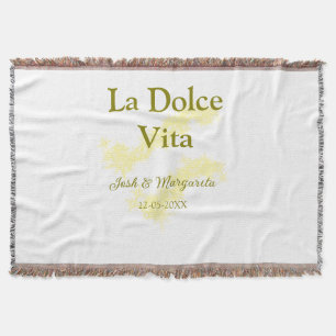 Couverture La Dolce Vita jaune couple mariage Nom date paille