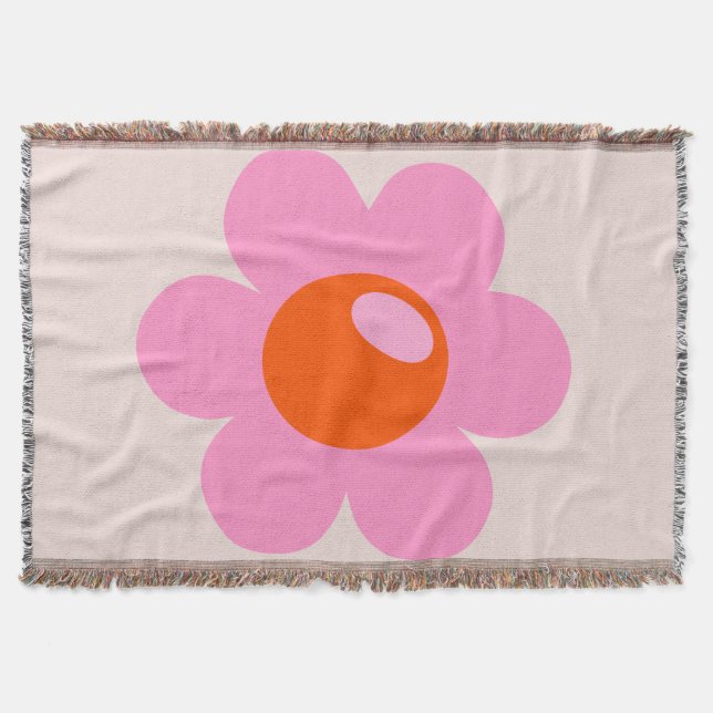 Couverture La Fleur 05 Abstraite Fleur Rose Et Orange Floral (Devant)