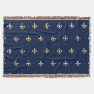 Couverture La luxueuse Gold Fleur de Lis Navy