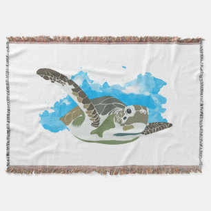 Couverture La tortue de mer nager dans la conception de l'aqu