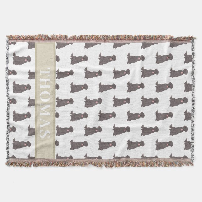 Couverture Labrador personnalisé (marron chocolat) (Devant)