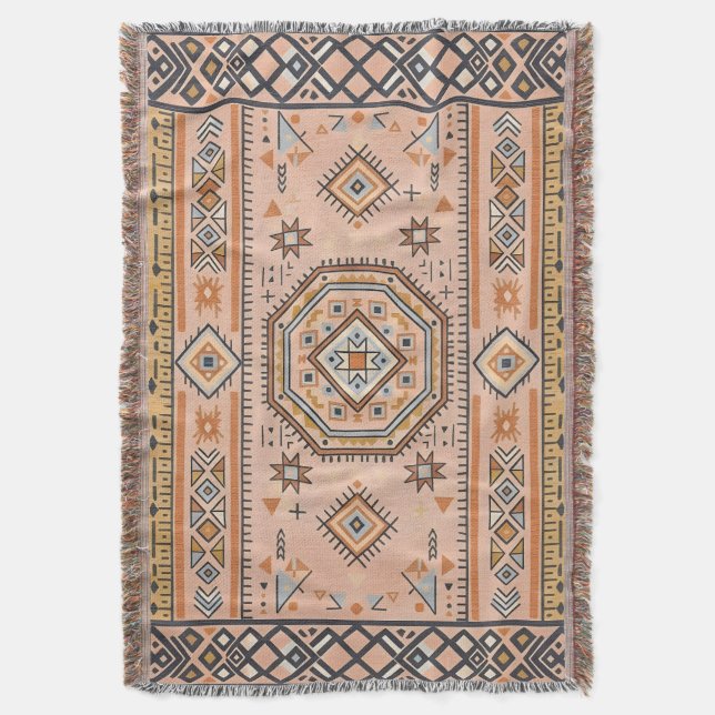 Couverture Labyrinthe Doré – Géométrie Marocaine Moderne (devant Vertical)