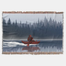 Lac Bigfoot Canoë Forêt Vierge de Pins
