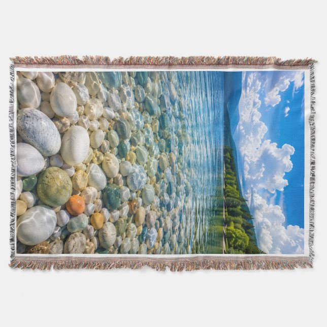 Couverture Lac de montagne Crystal Clear Rivage galet (Devant)