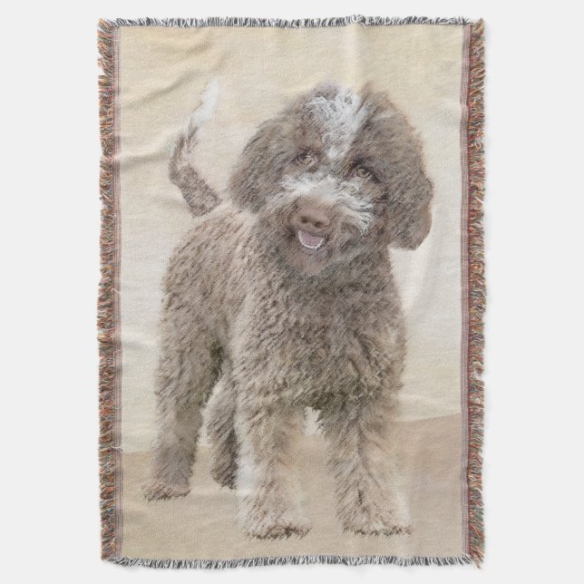Couverture Lagotto Romagnolo Peinture - Cute Original Chien A (devant Vertical)