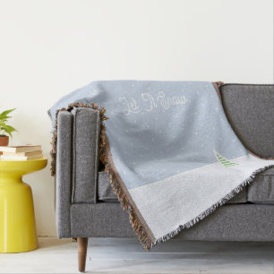 Couverture Laisser neiger un arbre d'hiver minuscule Ice Blue