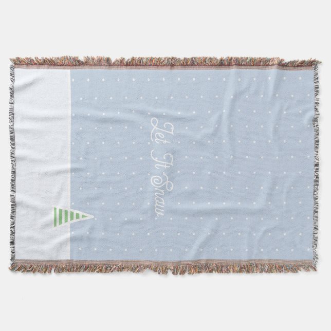 Couverture Laisser neiger un arbre d'hiver minuscule Ice Blue (Devant)