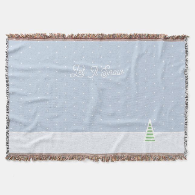 Couverture Laisser neiger un arbre d'hiver minuscule Ice Blue (Devant)