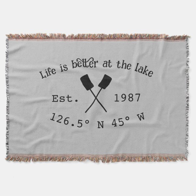 Couverture Lake house et. Date année coordonnées personnalisé (Devant)