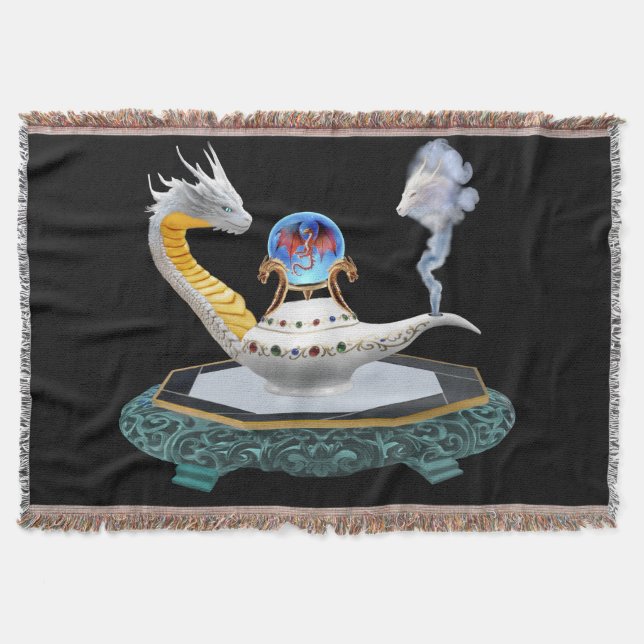 Couverture Lampe Dragon Céramique Blanche Magique (Devant)