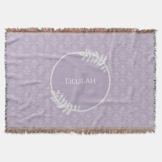Couverture Lavande Elegant Damask Personnalisé