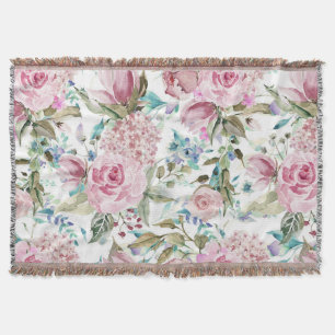 Couverture Lavande turquoise rose chic de pays vintage
