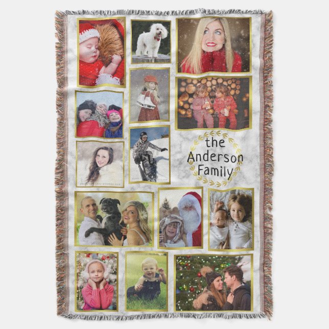 Couverture Le collage de photo de famille 14 images marbrent (devant Vertical)