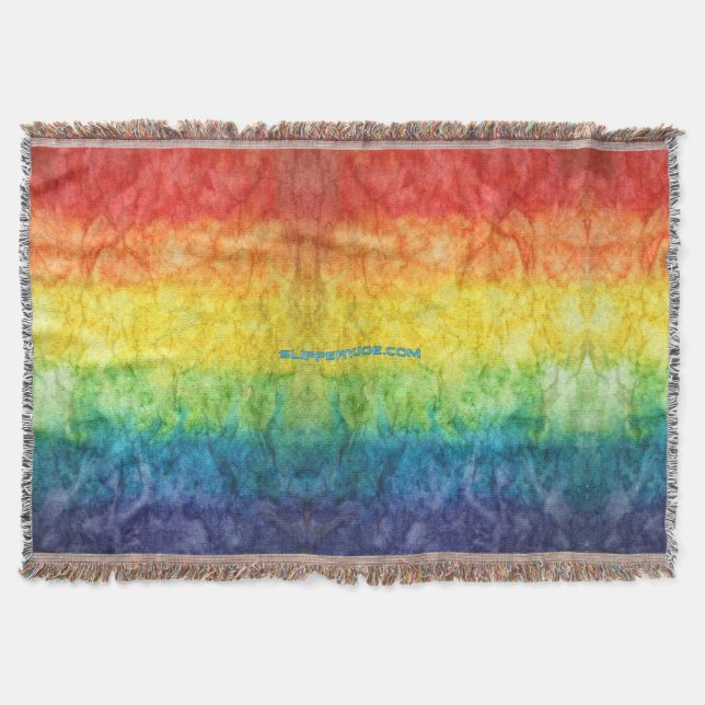 Couverture Le drapeau tie-dyé de SlipperyJoe arc-en-ciel pres (Devant)
