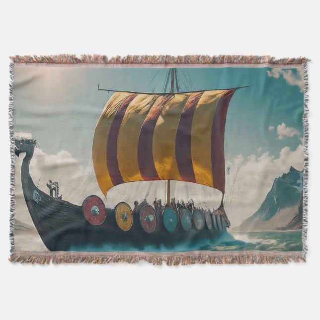 Couverture Le long-navire viking coupe à travers les vagues (Devant)
