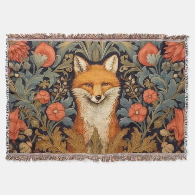 Couverture Le renard et les fleurs rouges style Art nouveau (Devant)