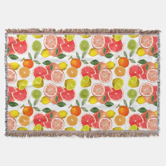Couverture Lemon  Floral white daisy Pattern  (Devant)