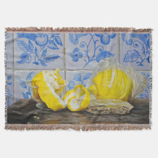 Couverture Lemons and Azulejos — Classic Blue & Yellow Still